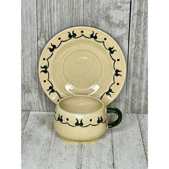 Vintage Metlox Poppy Trail Homestead Provincial Flat Cup and Saucer 7 Sets - Picture 3 of 4